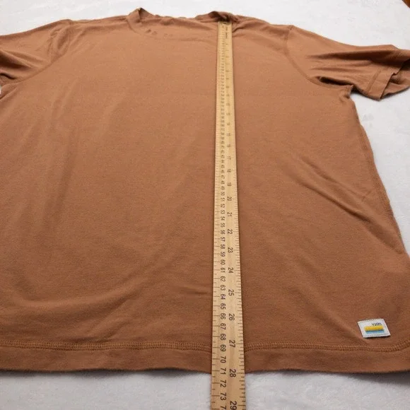 Vuori Tuvalu Pima Cotton Blend Tee Shirt Mens Large Brown Short Sleeve Crewneck - Picture 6 of 9